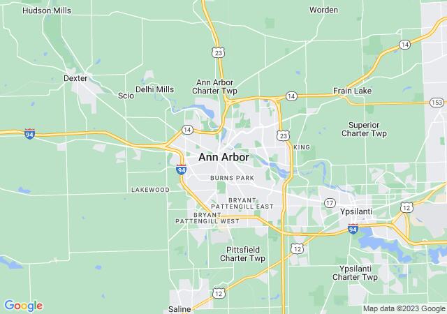 Google Map image for Ann Arbor, Michigan