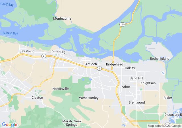 Google Map image for Antioch, California