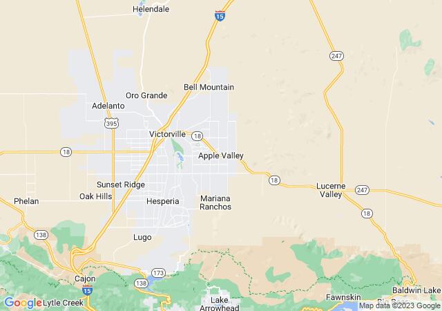 Google Map image for Apple Valley, California