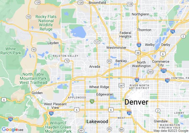 Google Map image for Arvada, Colorado