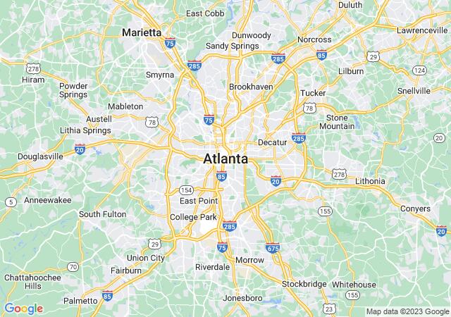 Google Map image for Atlanta, Georgia