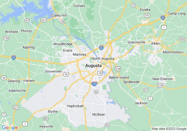 Google Map image for Augusta, Georgia