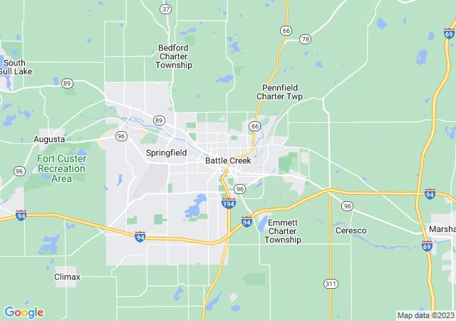 Google Map image for Battle Creek, Michigan