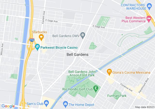 Google Map image for Bell Gardens, California