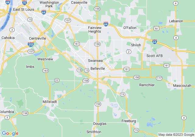 Google Map image for Belleville, Illinois