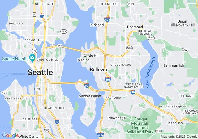 Google Map image for Bellevue, Washington