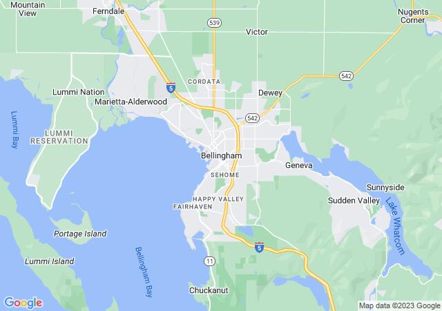 Google Map image for Bellingham, Washington