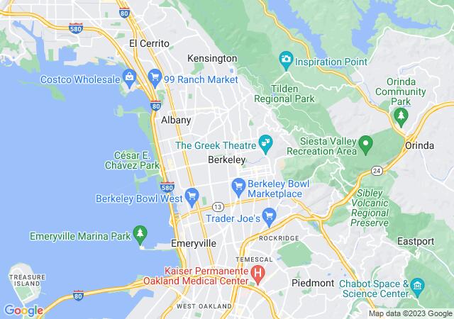 Google Map image for Berkeley, California