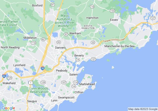 Google Map image for Beverly, Massachusetts