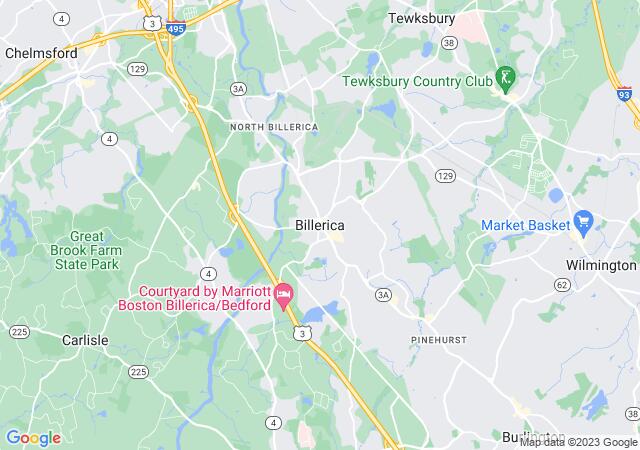 Google Map image for Billerica, Massachusetts