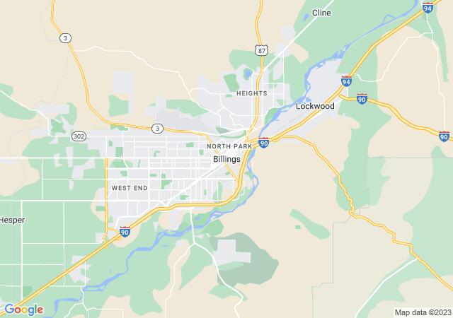 Google Map image for Billings, Montana