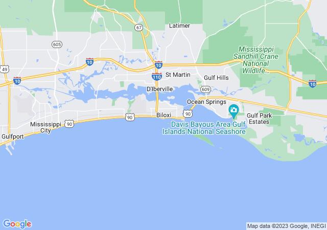 Google Map image for Biloxi, Mississippi