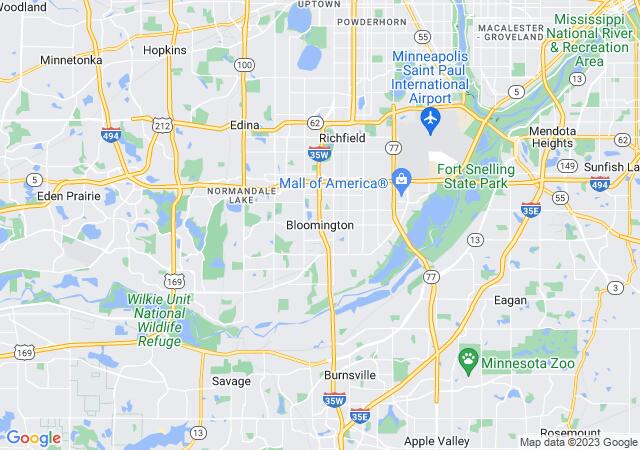 Google Map image for Bloomington, Minnesota