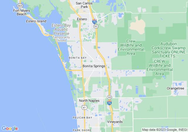 Google Map image for Bonita Springs, Florida