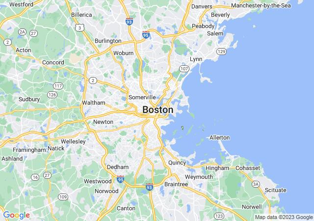 Google Map image for Boston, Massachusetts