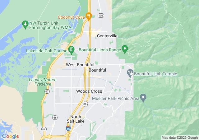Google Map image for Bountiful, Utah