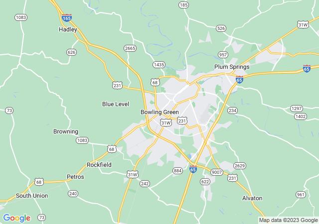 Google Map image for Bowling Green, Kentucky