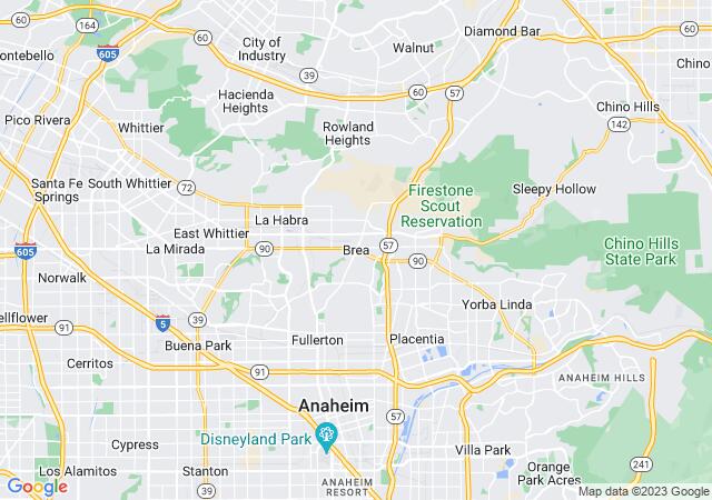 Google Map image for Brea, California