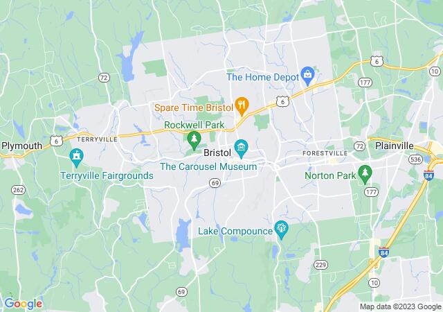 Google Map image for Bristol, Connecticut