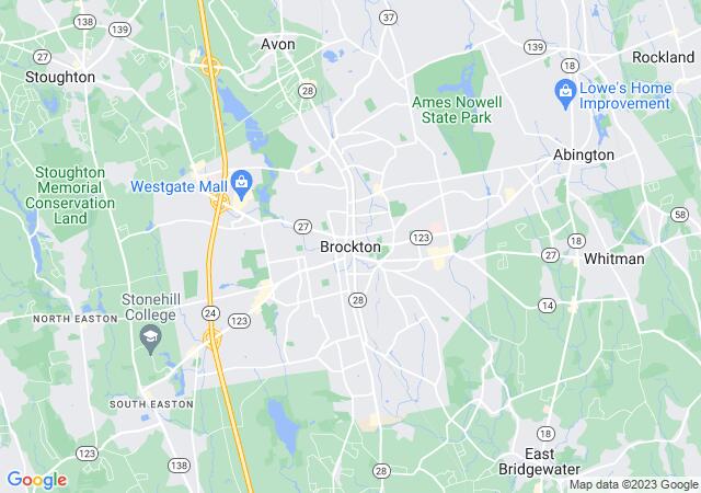 Google Map image for Brockton, Massachusetts