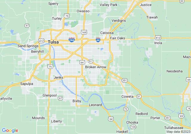 Google Map image for Broken Arrow, Oklahoma