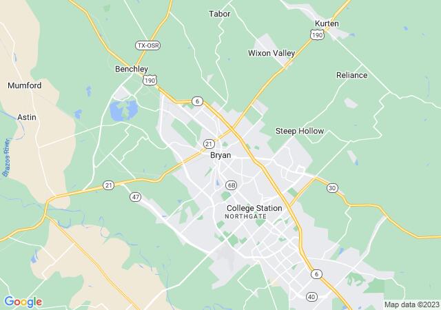 Google Map image for Bryan, Texas