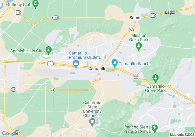 Google Map image for Camarillo, California