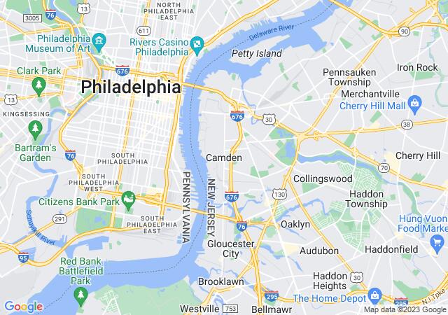 Google Map image for Camden, New Jersey