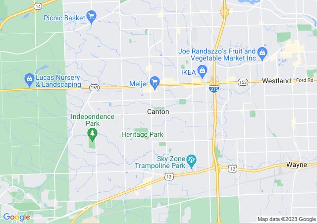 Google Map image for Canton, Michigan