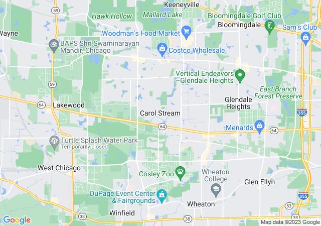 Google Map image for Carol Stream, Illinois