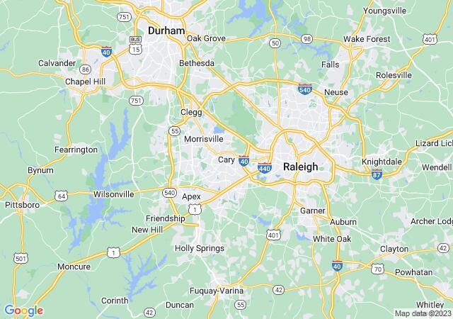 Google Map image for Cary, North Carolina