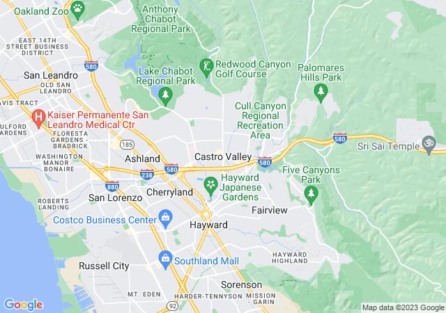 Google Map image for Castro Valley, California