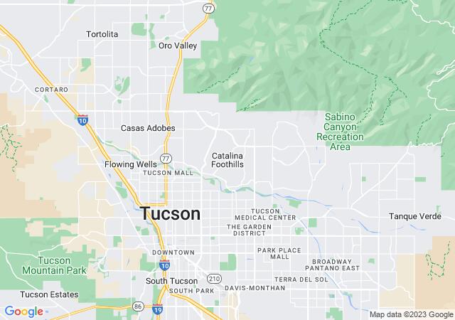 Google Map image for Catalina Foothills, Arizona