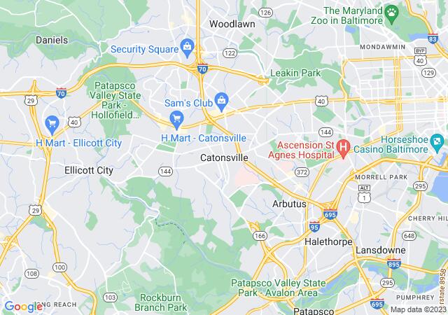 Google Map image for Catonsville, Maryland