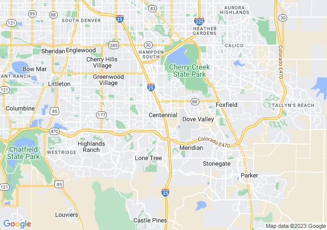 Google Map image for Centennial, Colorado