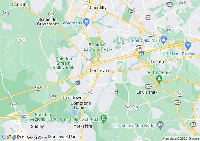 Google Map image for Centreville, Virginia