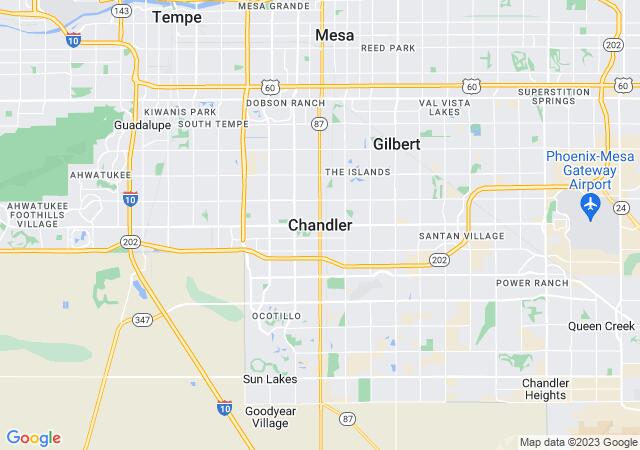 Google Map image for Chandler, Arizona