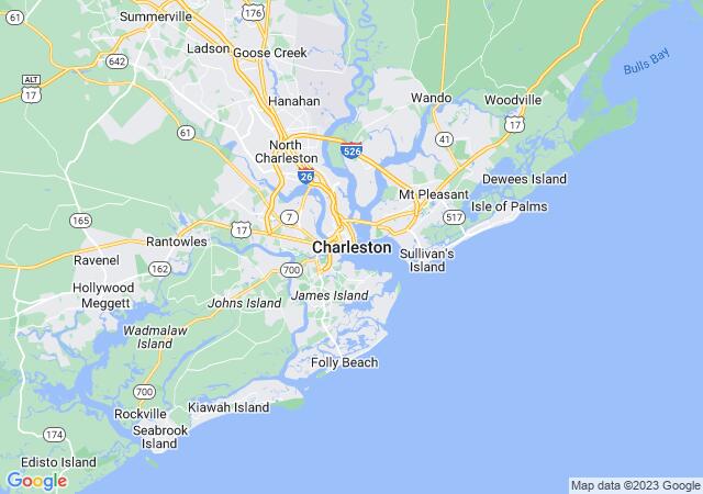 Google Map image for Charleston, South Carolina