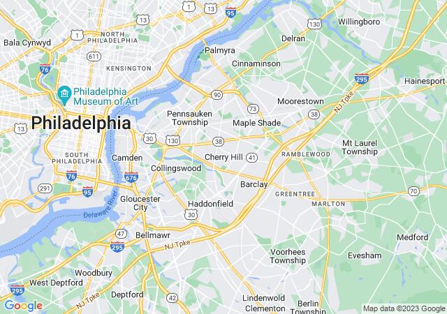 Google Map image for Cherry Hill, New Jersey