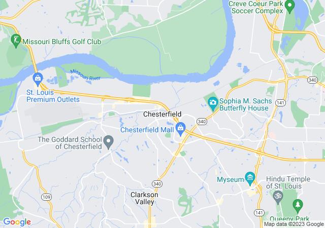 Google Map image for Chesterfield, Missouri