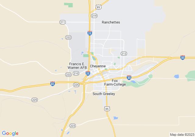 Google Map image for Cheyenne, Wyoming