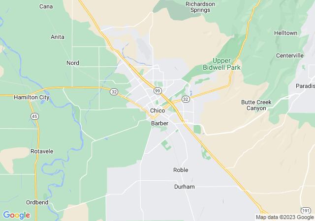 Google Map image for Chico, California
