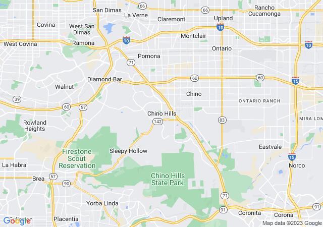 Google Map image for Chino Hills, California