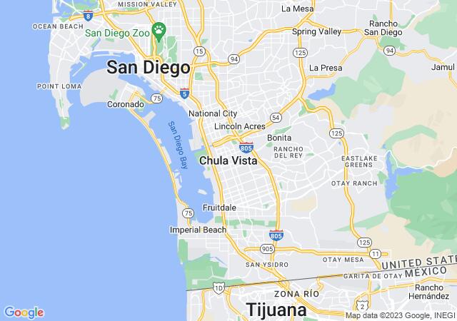 Google Map image for Chula Vista, California