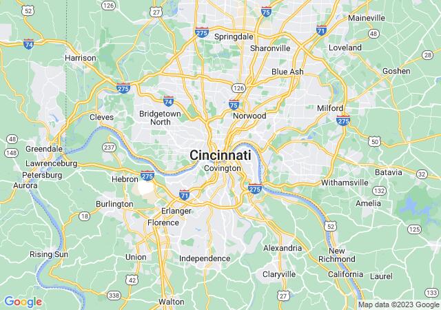 Google Map image for Cincinnati, Ohio