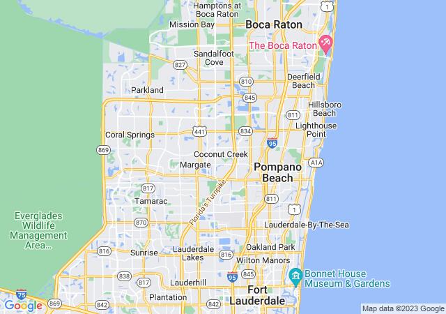 Google Map image for Coconut Creek, Florida