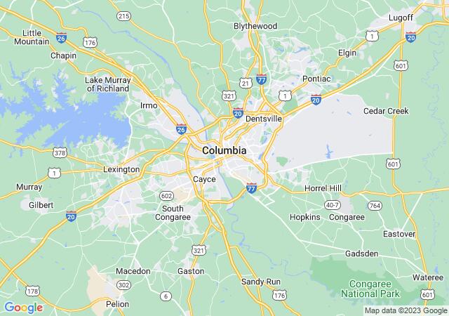 Google Map image for Columbia, South Carolina
