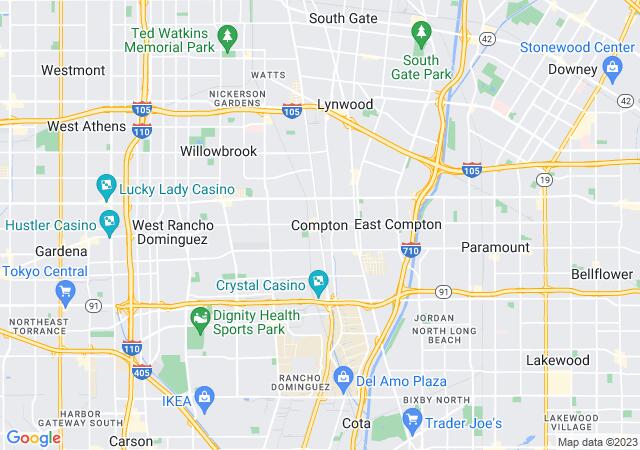 Google Map image for Compton, California