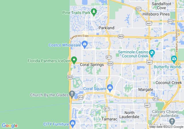 Google Map image for Coral Springs, Florida