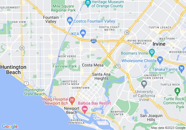Google Map image for Costa Mesa, California